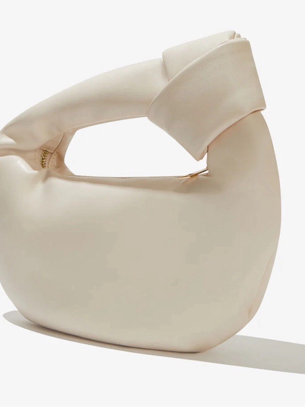 NWT Melie Bianco Cream Knot-Handle Shoulder Bag